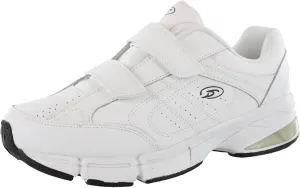 Dr.Scholls Men's Omega Light Weight Dual Strap Closure Sneaker Wide Width, White, 8.5 Wide