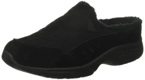 Easy Spirit Women's Travelfuzz Mule, Black 001, 9.5 Wide