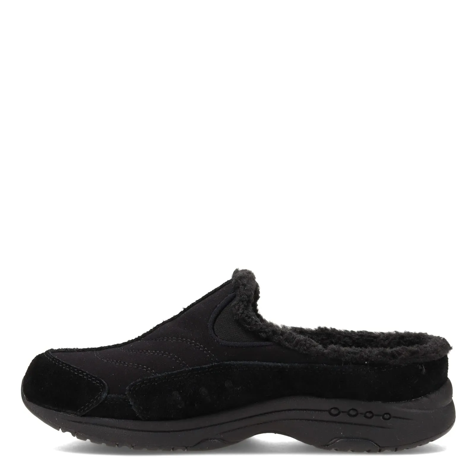 Easy Spirit Women's Travelfuzz Mule, Black 001, 9.5 Wide