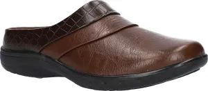 Easy Street womens Mule, Tan/Brown Croco, 7 US