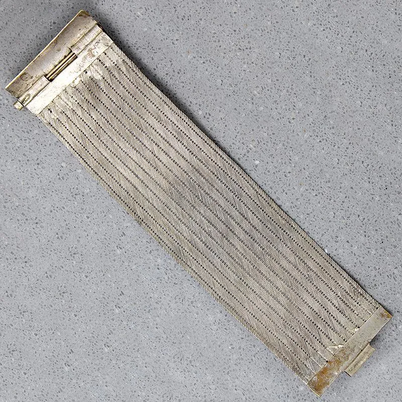 Edwardian Wide & Flexible Silver Plate Bracelet