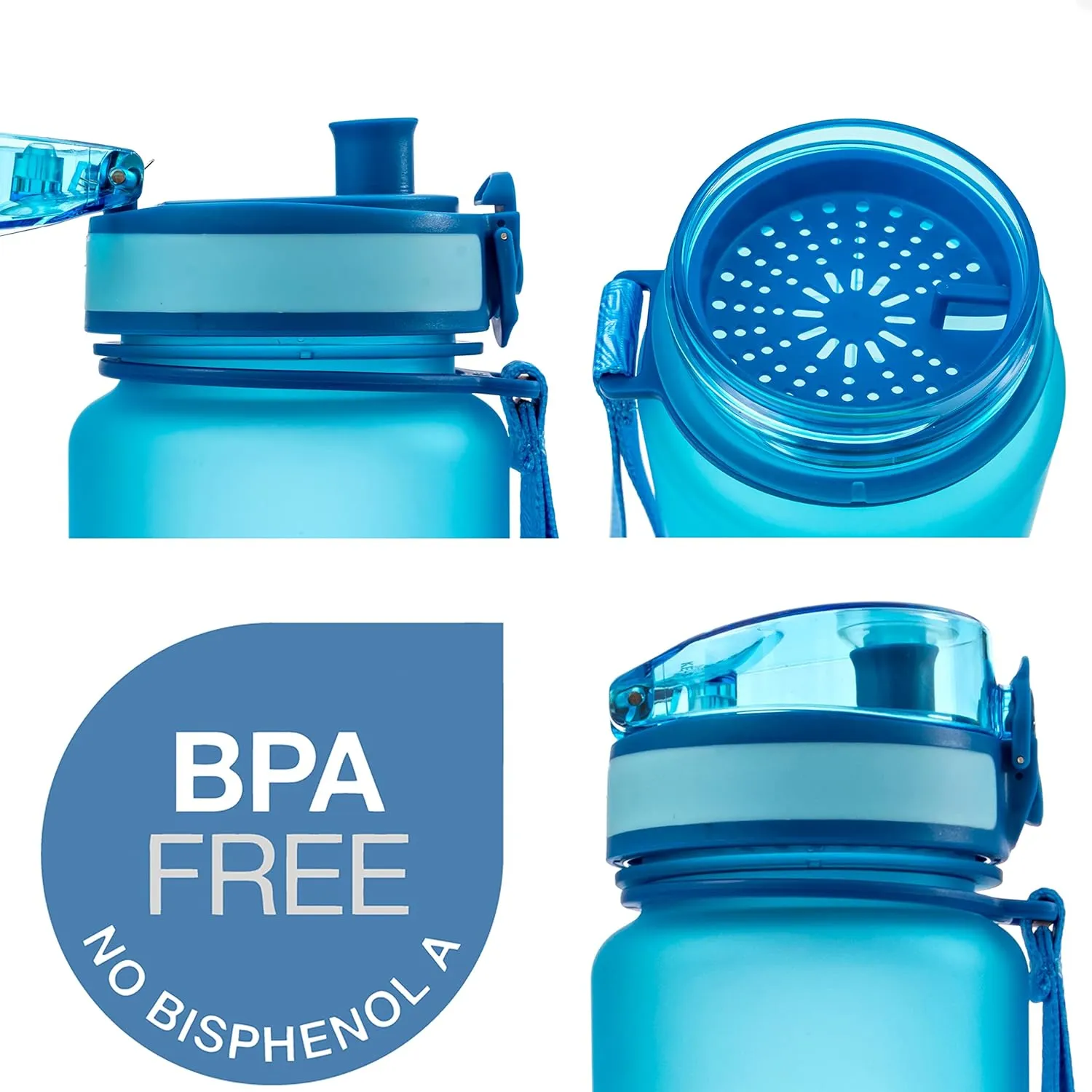 Embrava Sports Water Bottle - 32oz Large - Fast Flow Quick Sip Lid - BPA & BPS Free - Leakproof, Flip Top - Lightweight & Sturdy Tritan Plastic - Strainer for Fruit & Ice