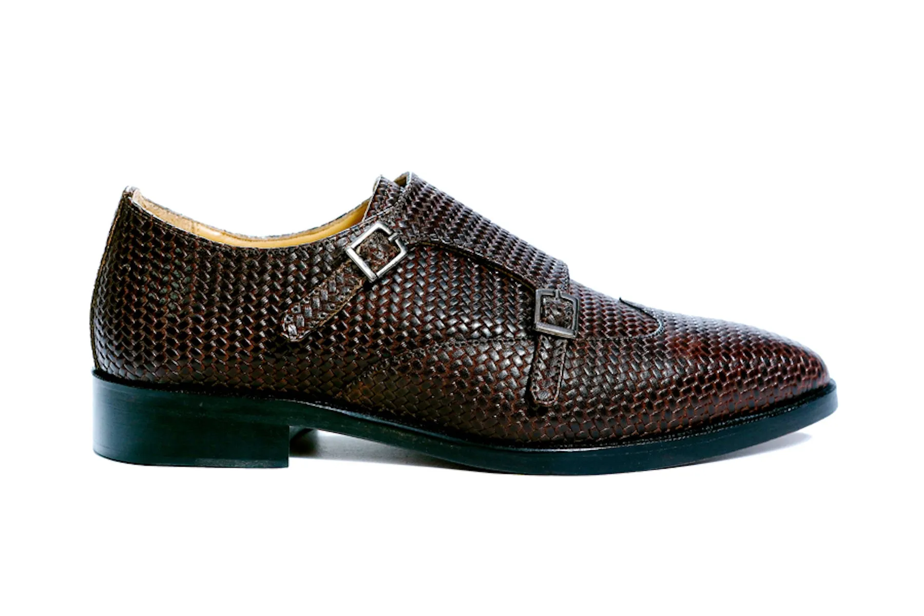 Enzo Herringbone Double Monks