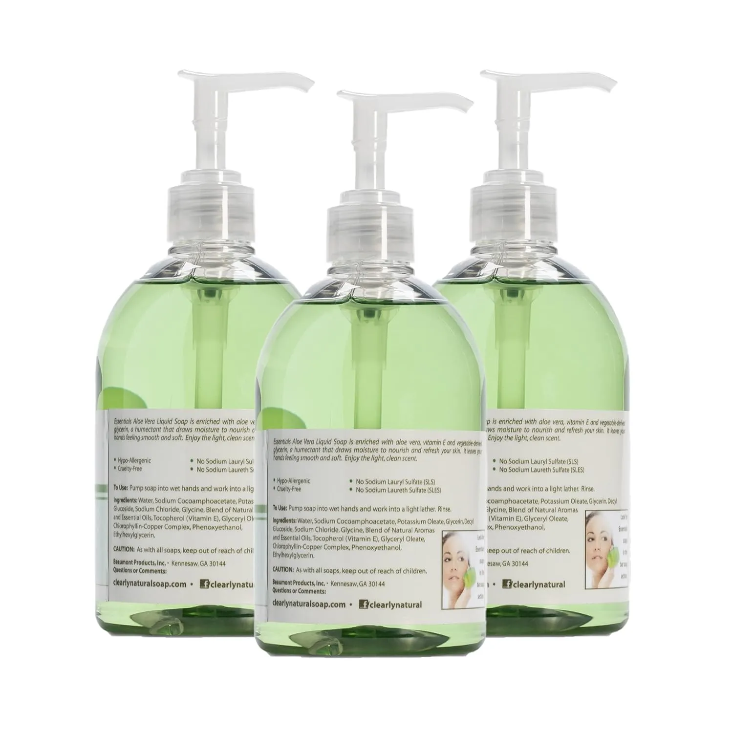 Essentials by Clearly Natural Glycerin Liquid Hand Soap, Tea Tree, 3-Fluid Ounce, Pack of 3