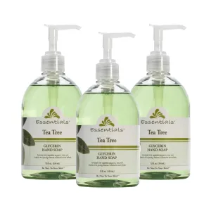 Essentials by Clearly Natural Glycerin Liquid Hand Soap, Tea Tree, 3-Fluid Ounce, Pack of 3
