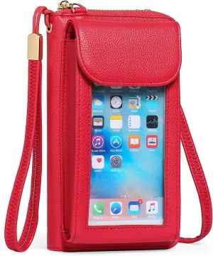 FALAN MULE Small Cell Phone Crossbody Bag Purse for Women, PU Leather Wallet Purse…