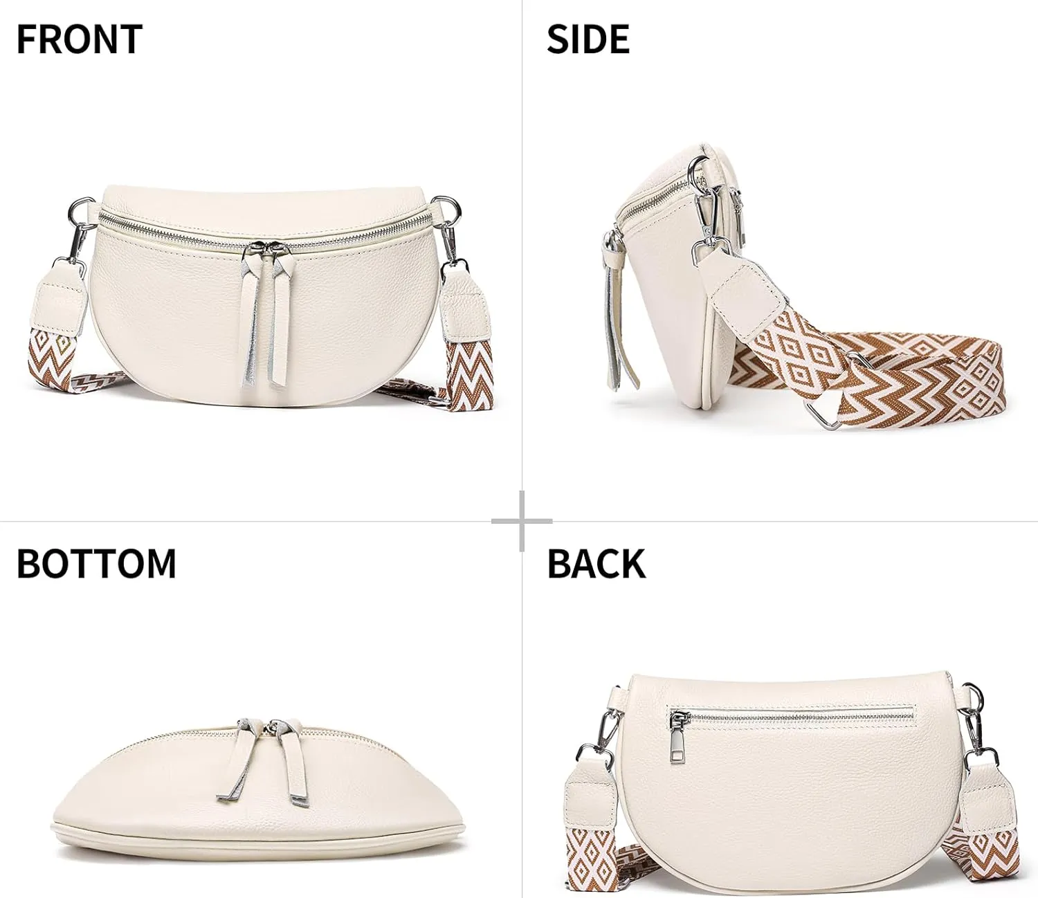 FALAN MULE Small Crossbody Bag for Women Trendy Design Genuine Leather Shoulder Handbags with Adjustable Strap