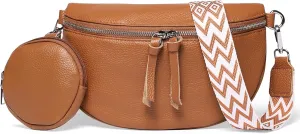 FALAN MULE Small Crossbody Bag for Women Trendy Design Genuine Leather Shoulder Handbags with Adjustable Strap