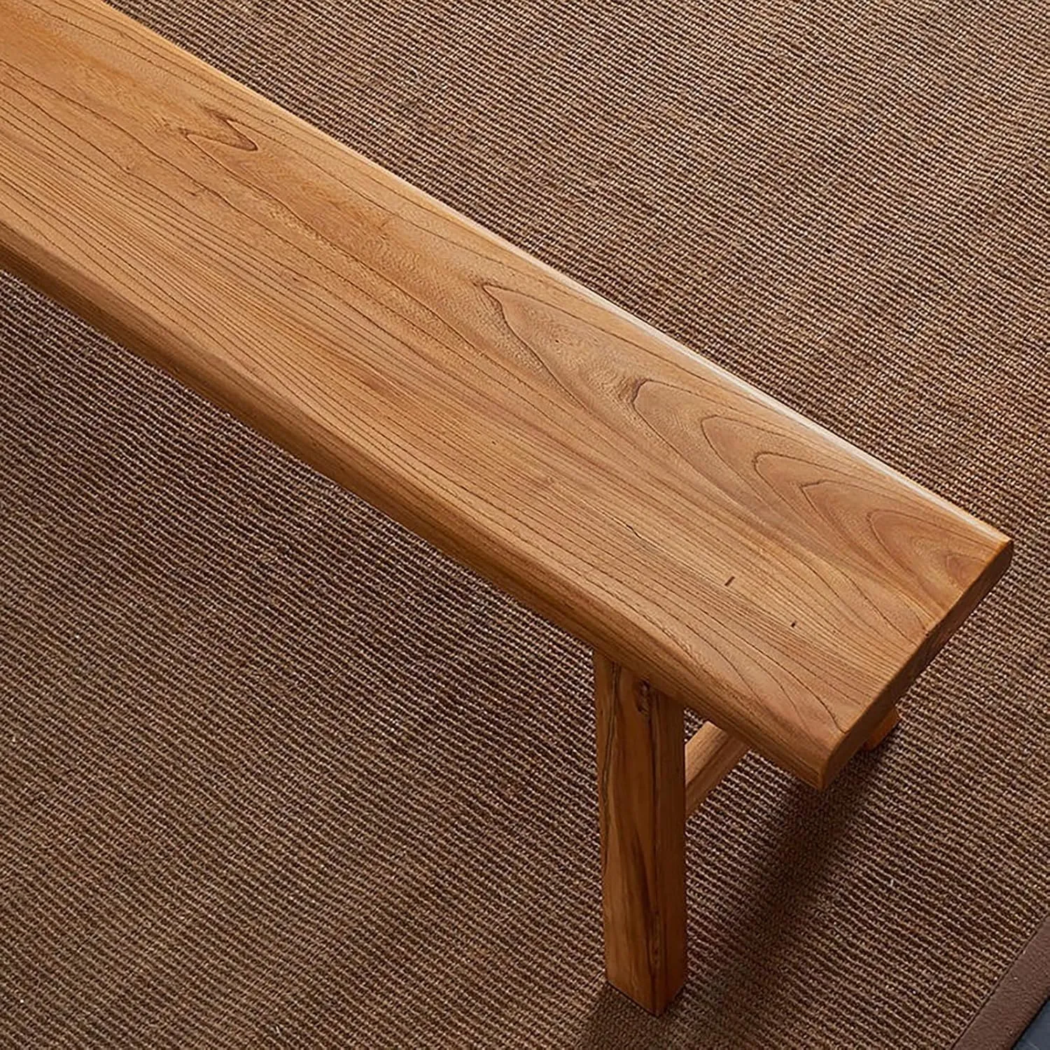Farmhouse Small Wooden Indoor Bench - 19.7in Entryway Bench, Natural Solid Wood, Durable & Sturdy, Suitable for Dining Room, Bedroom, Porch