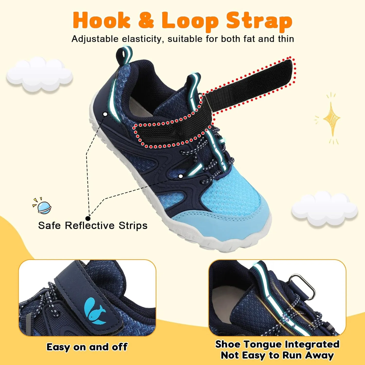 FEETCITY Kids Barefoot Shoes Boys Girls Sneakers Toddler Walking Shoes Kids Hiking Shoe Lightweight Outdoor Tennis Shoe