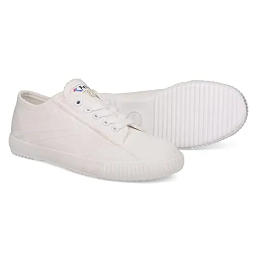 FEIYUE Fe Lo 1920 Low Top Canvas Performance Shoe with Rubber Sole Everyday Fashion Sneaker White
