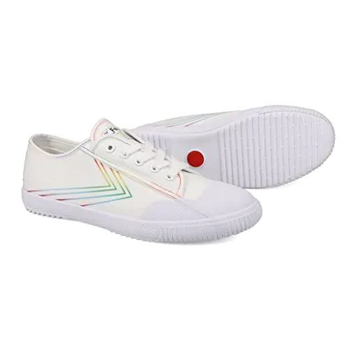 FEIYUE Fe Lo 1920 Low Top Canvas Performance Shoe with Rubber Sole Everyday Fashion Sneaker White