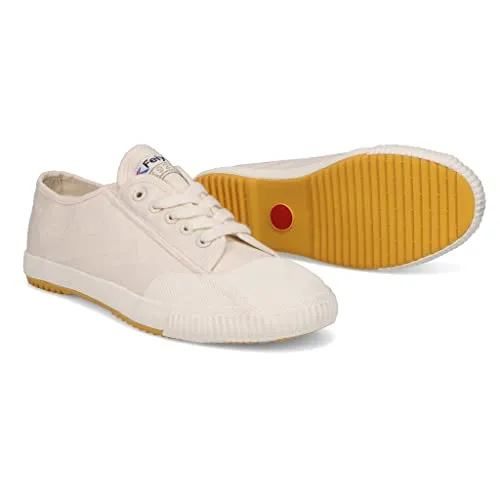 FEIYUE Fe Lo 1920 Low Top Canvas Performance Shoe with Rubber Sole Everyday Fashion Sneaker White