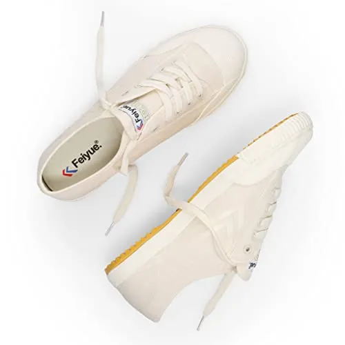 FEIYUE Fe Lo 1920 Low Top Canvas Performance Shoe with Rubber Sole Everyday Fashion Sneaker White
