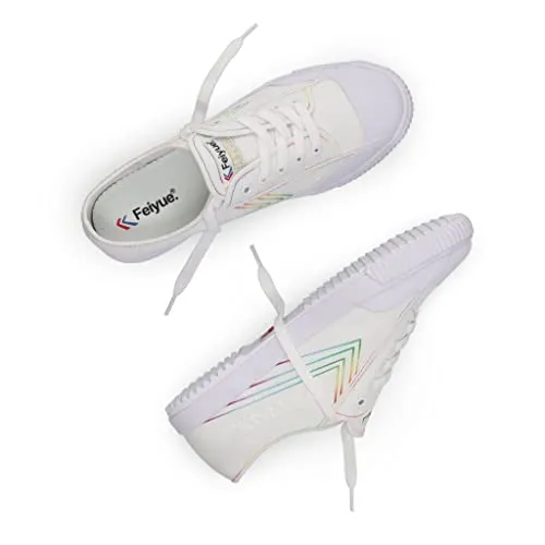FEIYUE Fe Lo 1920 Low Top Canvas Performance Shoe with Rubber Sole Everyday Fashion Sneaker White