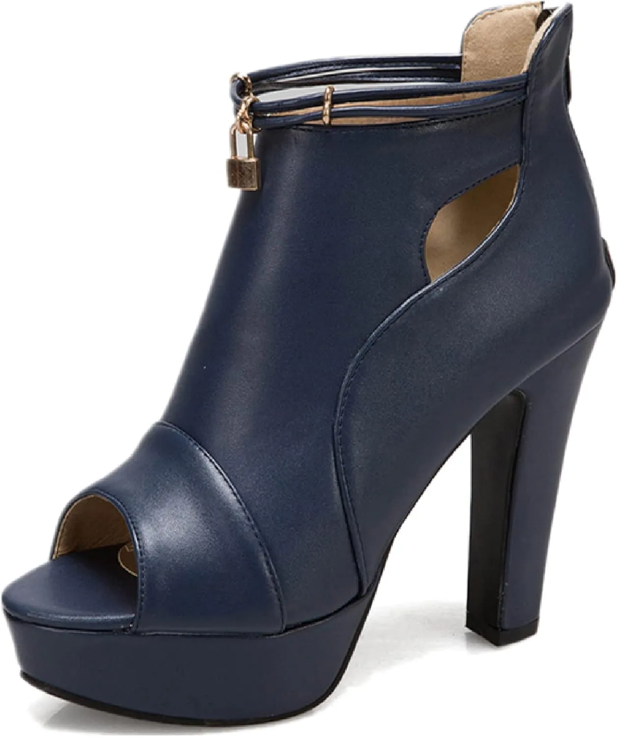 fereshte Women's Peep-Toe Sandals Stiletto High Heels Platform Summer Booties