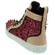 FI-2369 Light Pink Spikes High Top Sneakers