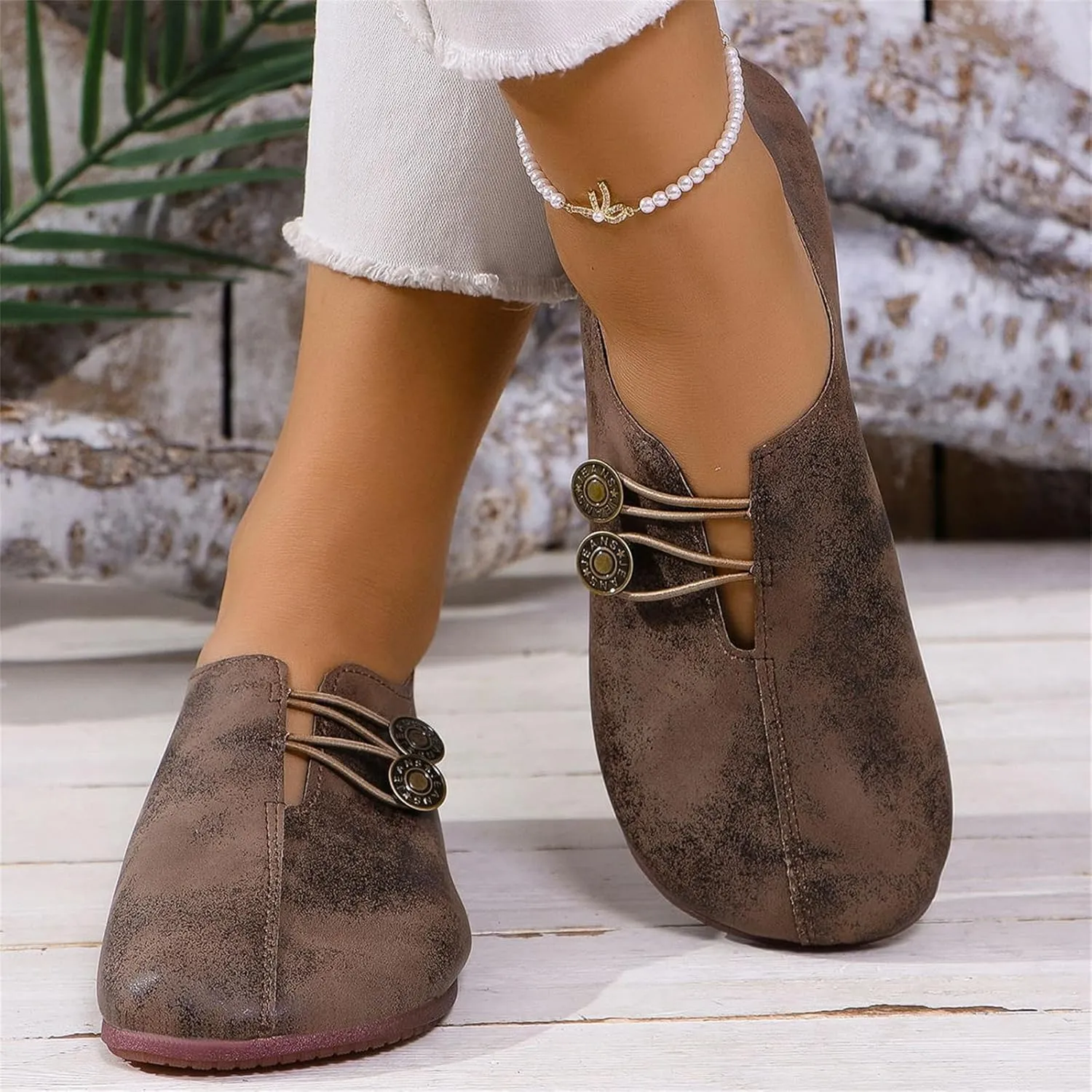 Flats Shoes for Women Casual Wide Toe Suede Clogs Shoe Comfortable Dressy Flats Non Slip Business Work Shoe Elegance Office Shoes Summer Mules House Slip On Slippers