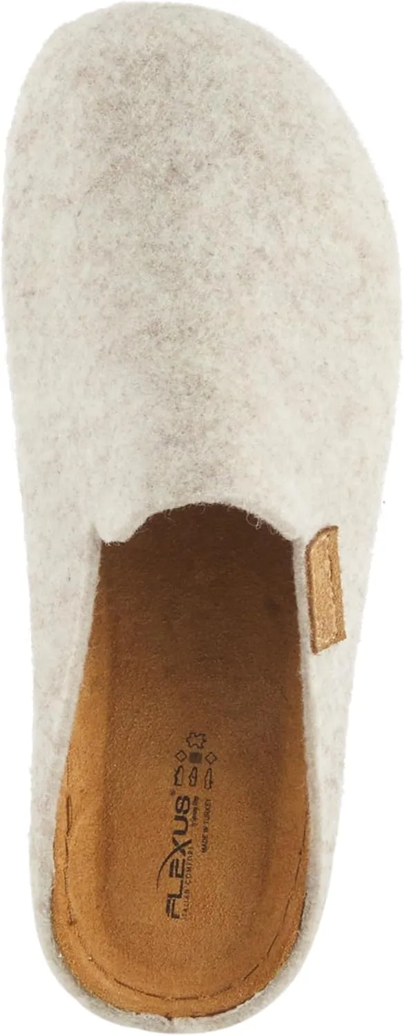Flexus Spring Step Cloggish Platform Clogs for Women - Wool Felt Round Toe Slippers - Ladies Casual Shoes for Everyday Wear