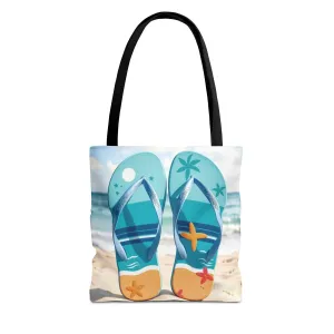 Flip Flop Tote Summer Bag, Vacation Tote, Beach Lover Gift, Eco-Friendly Carryall