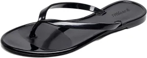 Flip Flops for Women Jelly Sandals Thong Flats Jellies Shoes Clear Slipper Summer Beach Pool Slides Size 10 Slip On Quick Drying Soft