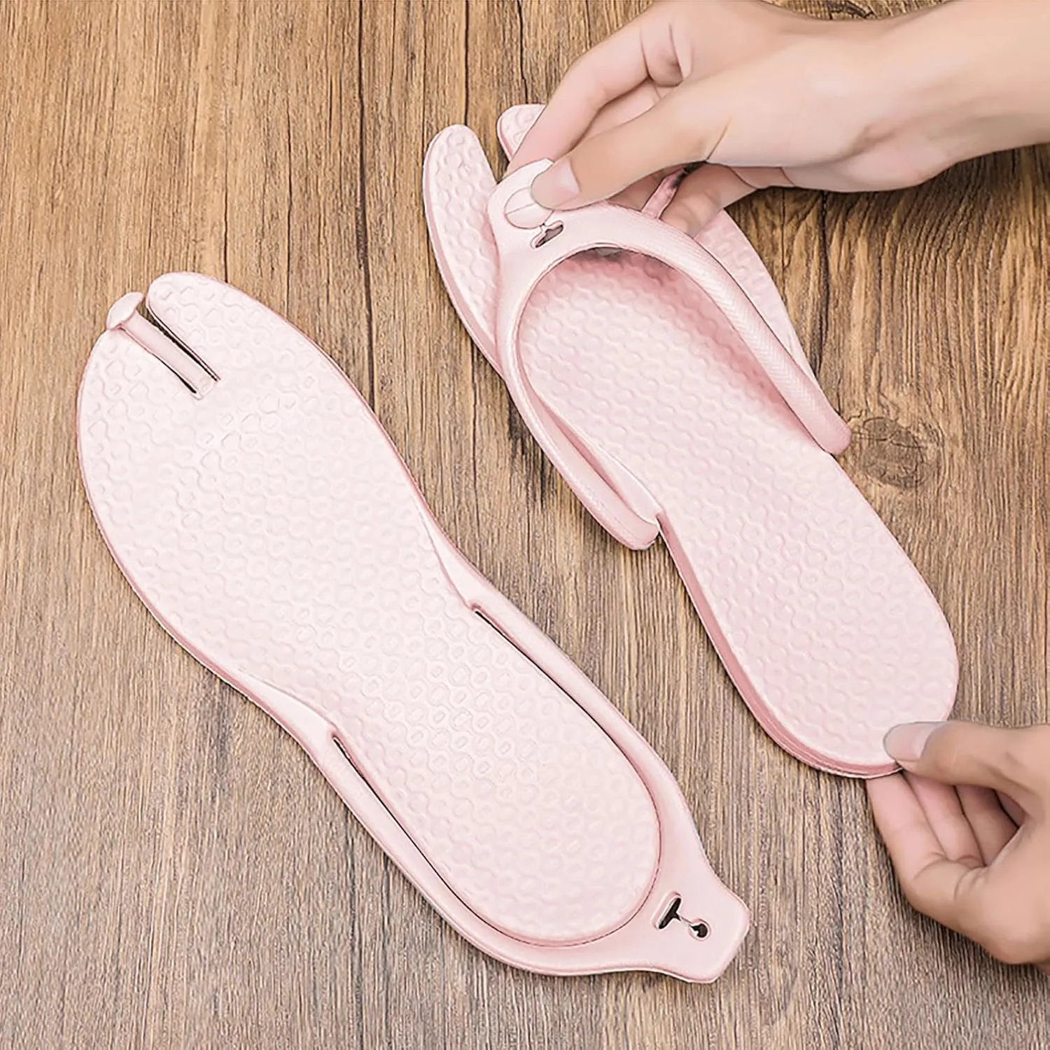 Foldable Flip-Flop Travel Slippers Shower Shoes Slides Summer Camp Sandals Soft Comfy Non-Slip Quick Dry House Bathroom Gym Spa Pool Sandals Beach