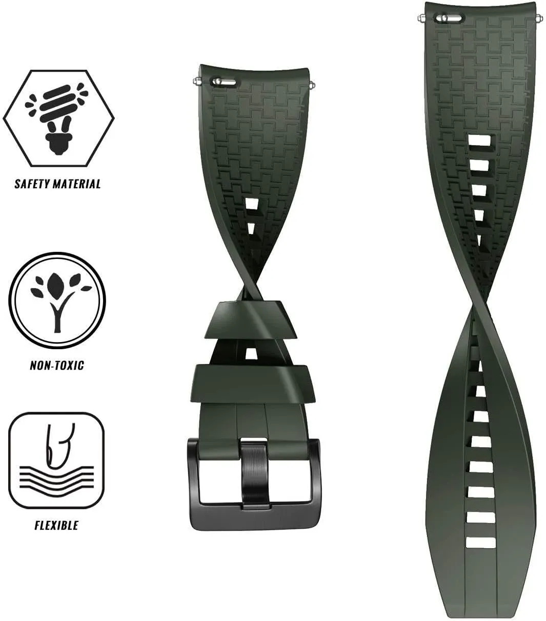 For Galaxy Watch 46mm Watch 3 45mm/ For Huawei GT/GT 2(46mm) Watch Band, 22mm Silicone Straps Watch Band Accessory