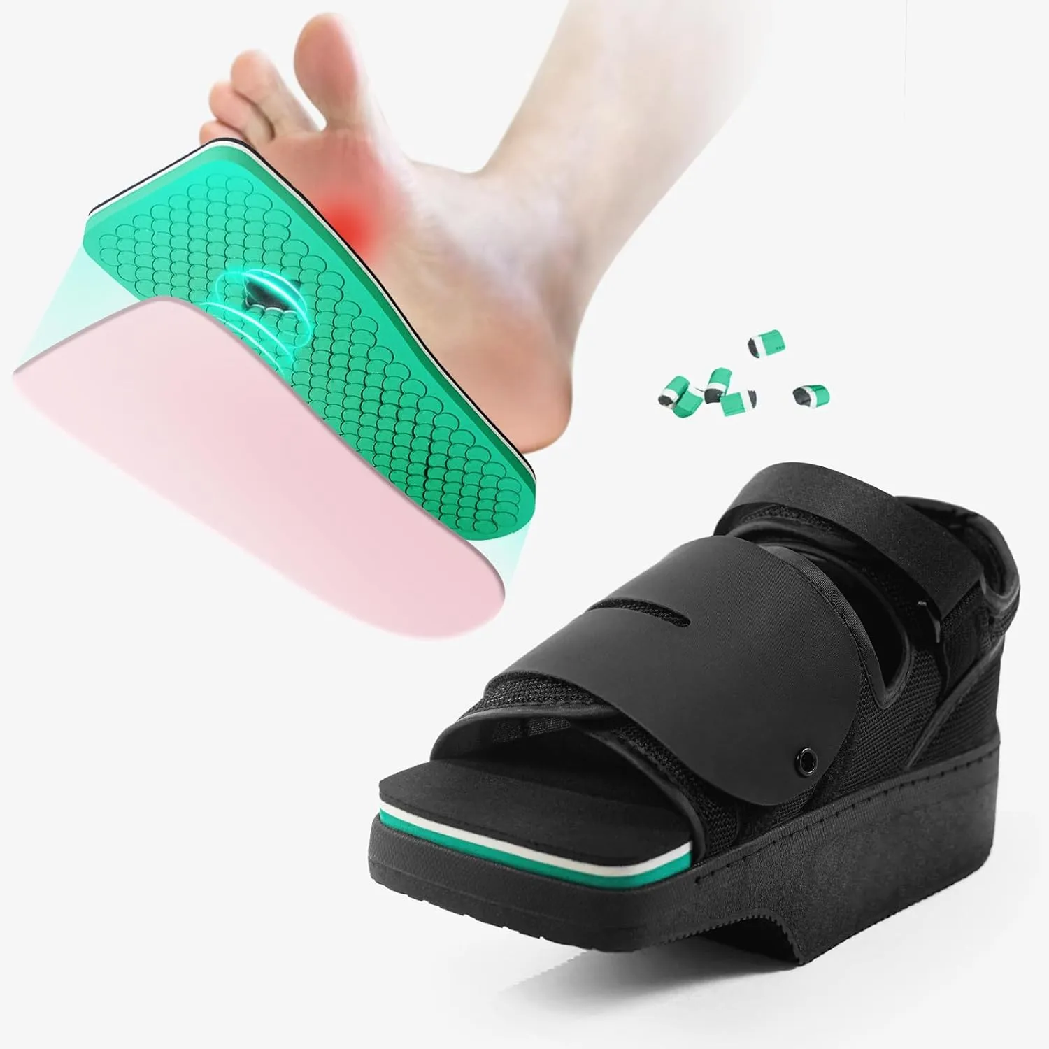 Forefoot Offloading Post Op Shoe-Wedge Post Op Shoe Ortho Wedge Healing Shoes - Offloading Shoes with Peg Assist Insole for Broken Toe, Bunion, Hammer toe, Diabetic Foot Ulcer, XL