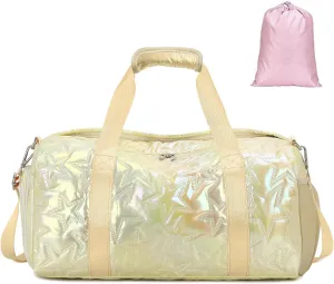 Forestfish Dance Bag For Girls, Small Gym Bag With Shoes Compartment Weekender Overnight Bag For Travel Lightweight Waterproof