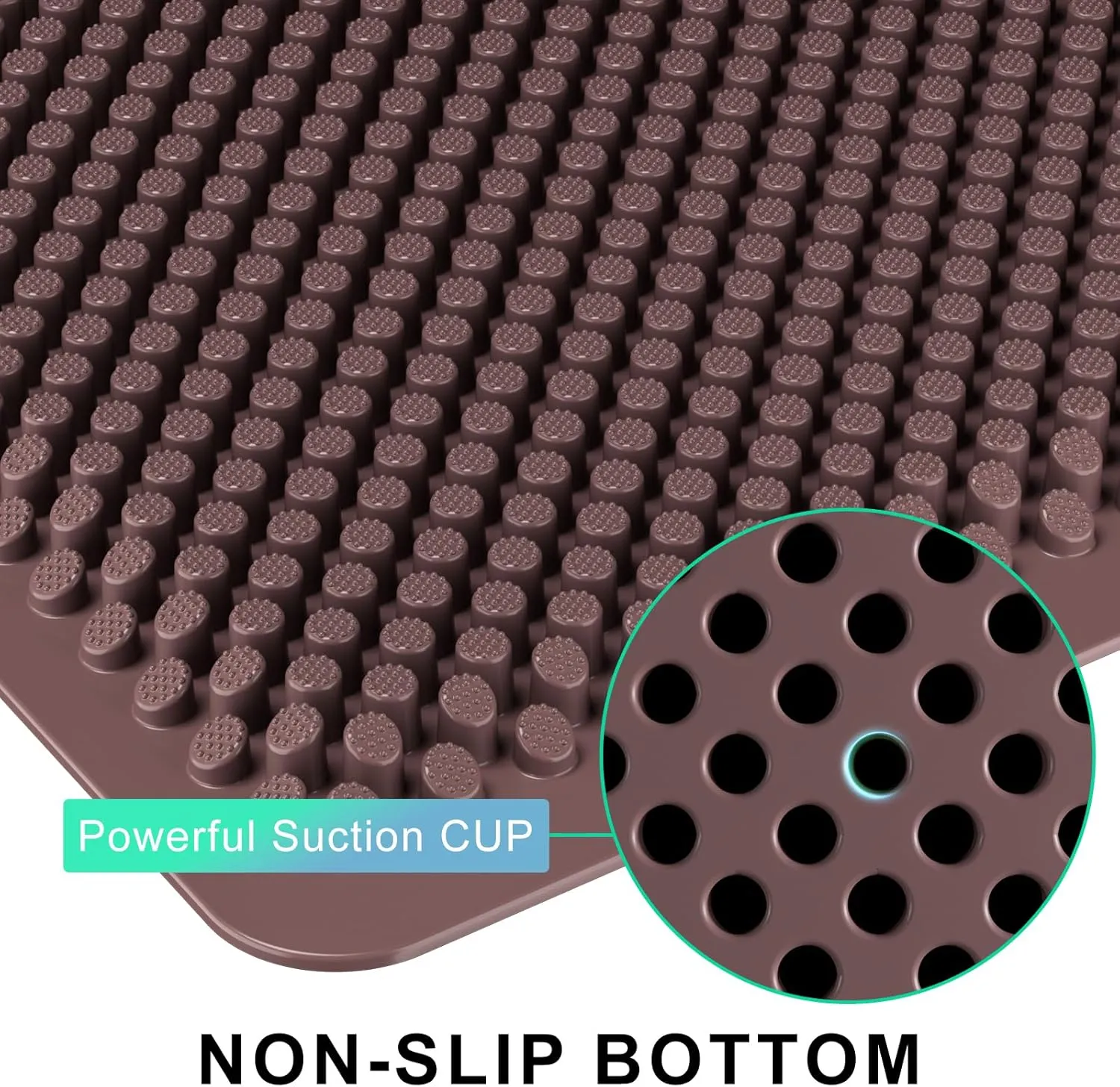 Fowooyeen Outdoor Door Mat, 30'' x 17'' Silicone Scraper, Sturdy Non-Slip Washable Weatherproof Low-Profile Shoe Cleaner for Indoor Entrance, Red