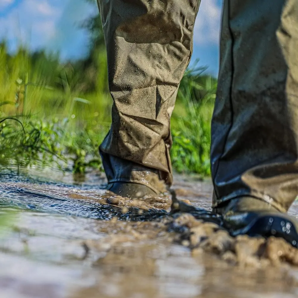 Frogg Toggs Brush Hogg Heavy-Duty Nylon Bootfoot Hip Waterproof Fishing Wader for Fishing, Cleated Outsole