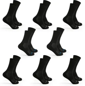 Fruit of the Loom Crew Socks for Men - 8 Pairs, Arch Compression, Moisture Wicking, Cushioned, Athletic Mens Socks Size 6-12