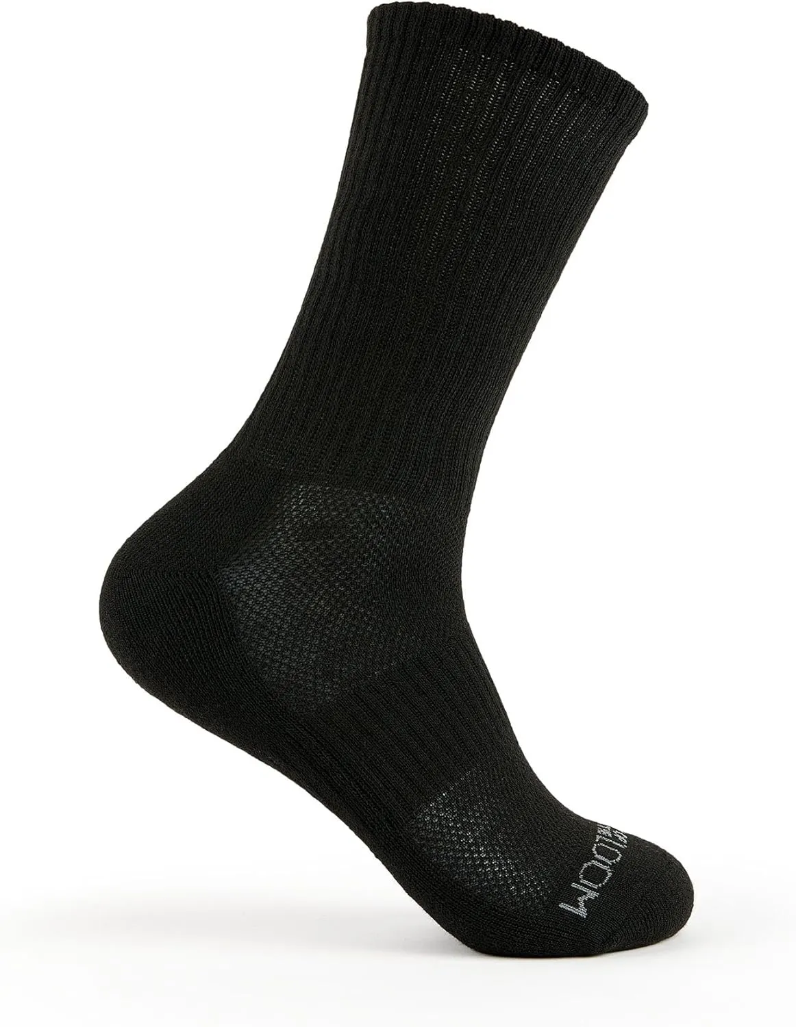 Fruit of the Loom Crew Socks for Men - 8 Pairs, Arch Compression, Moisture Wicking, Cushioned, Athletic Mens Socks Size 6-12