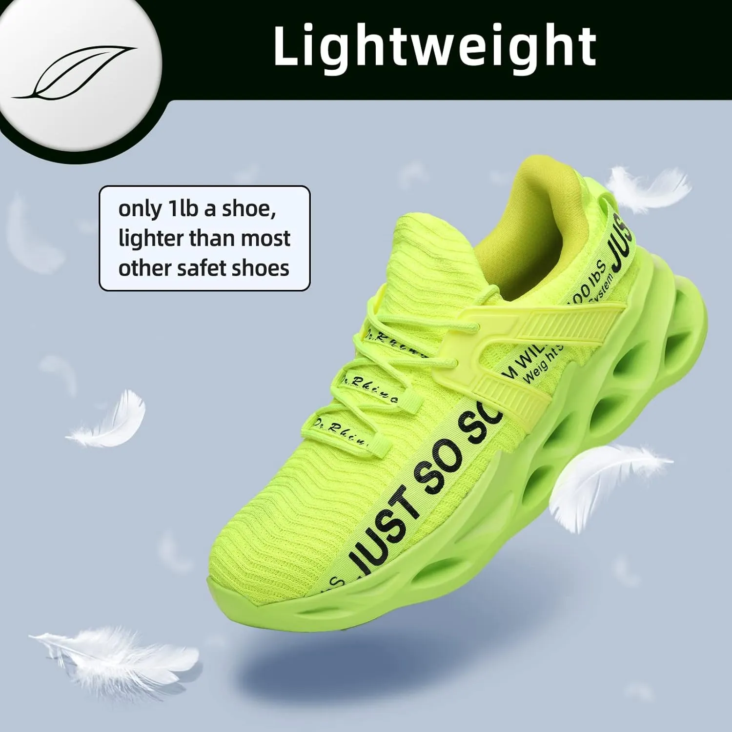 Furuian Steel Toe Shoes for Men Women Lightweight Slip On Safety Work Shoes Comfortable Steel Toe Sneakers
