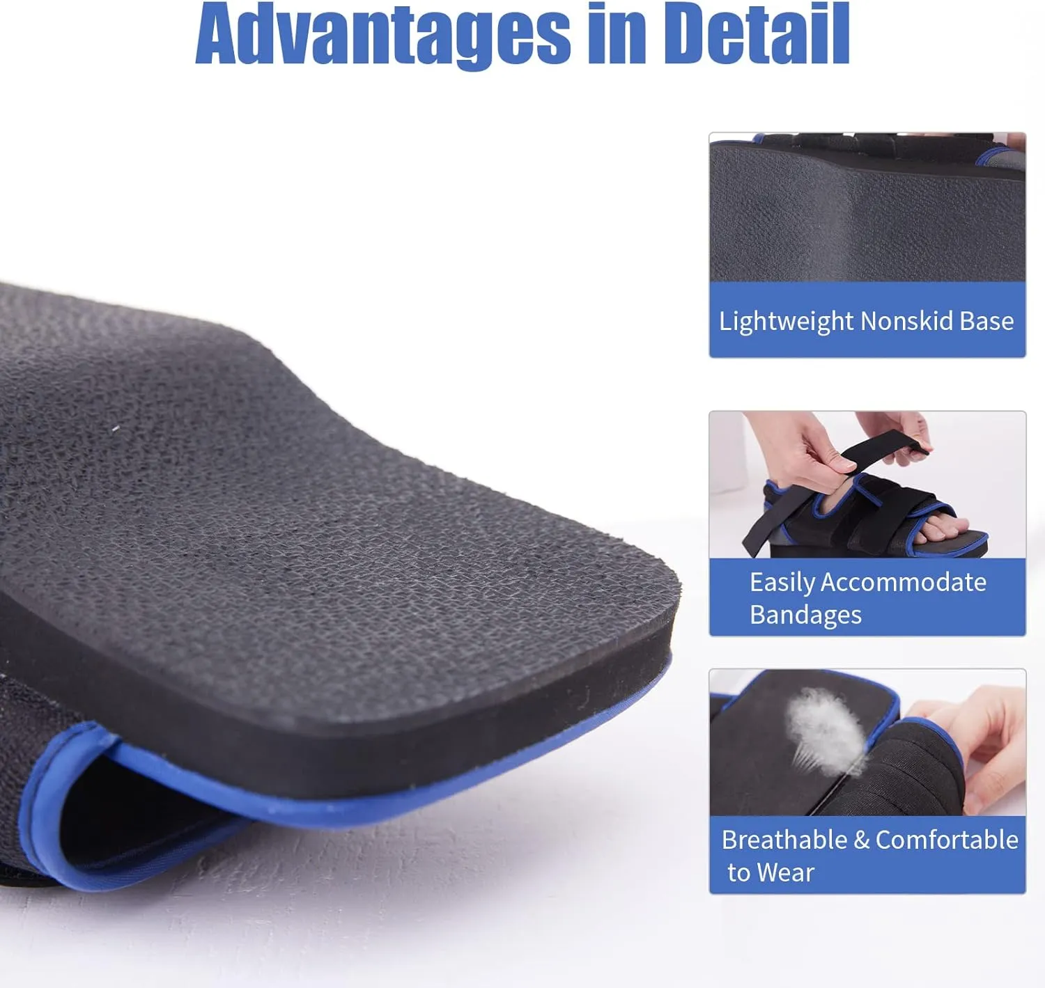 GHORTHOUD Post op Shoe for Broken Toe Lightweight Shoes Medical Orthopedic Foot Brace Off-loading Healing shoe for Foot Surgery (Medium)