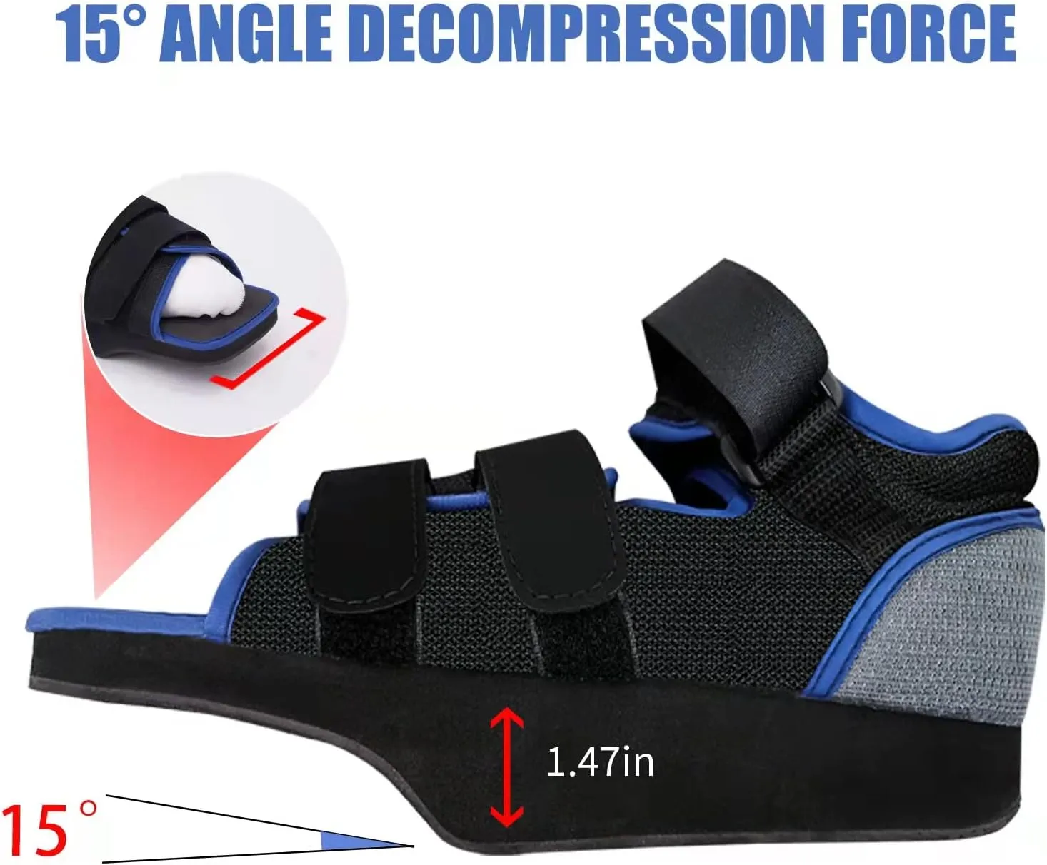 GHORTHOUD Post op Shoe for Broken Toe Lightweight Shoes Medical Orthopedic Foot Brace Off-loading Healing shoe for Foot Surgery (Medium)