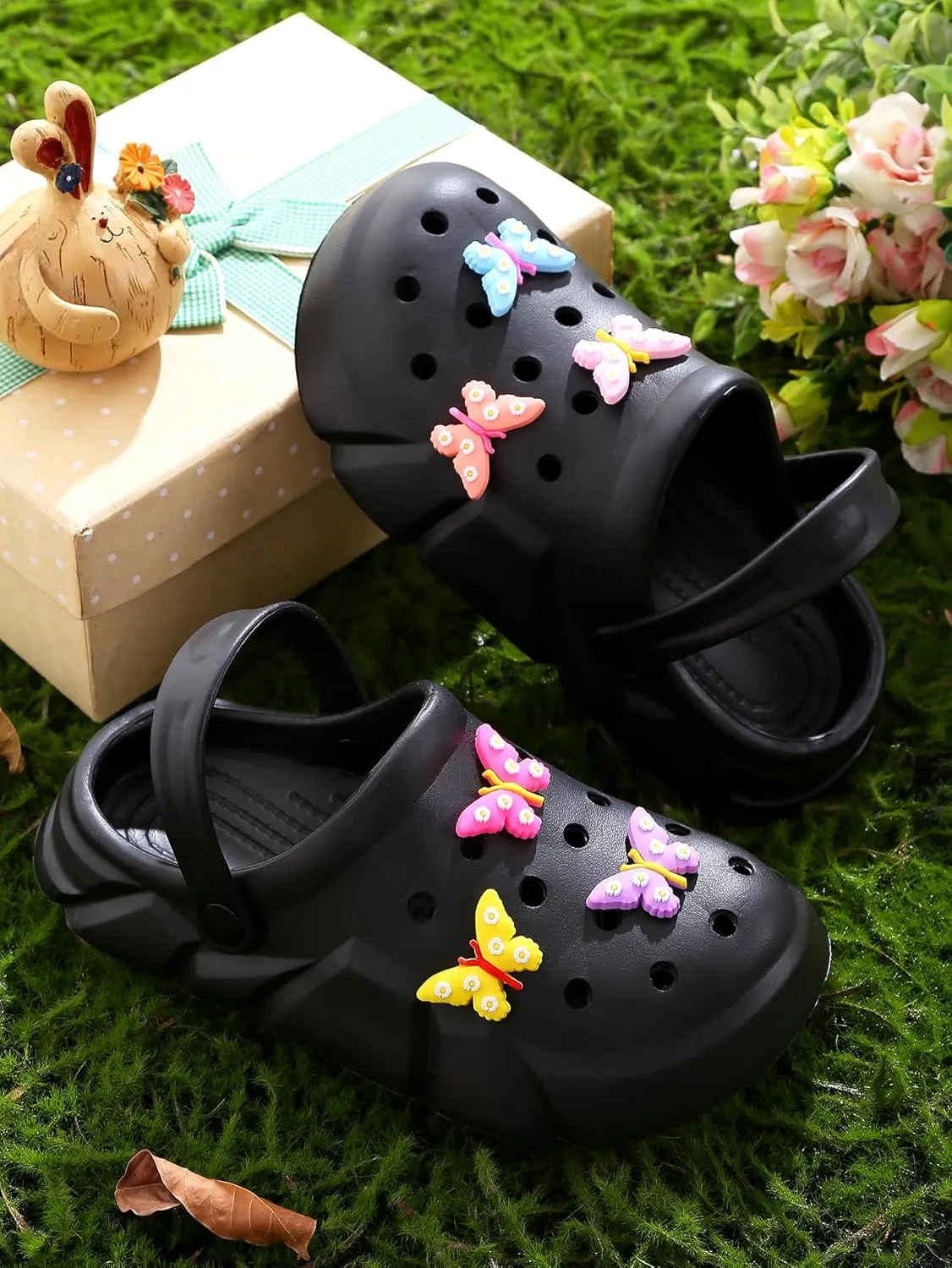 Girls Clog Garden Shoes Slip-on Slide Sandals Beach Water Shoes for Little Kid/Big Kid