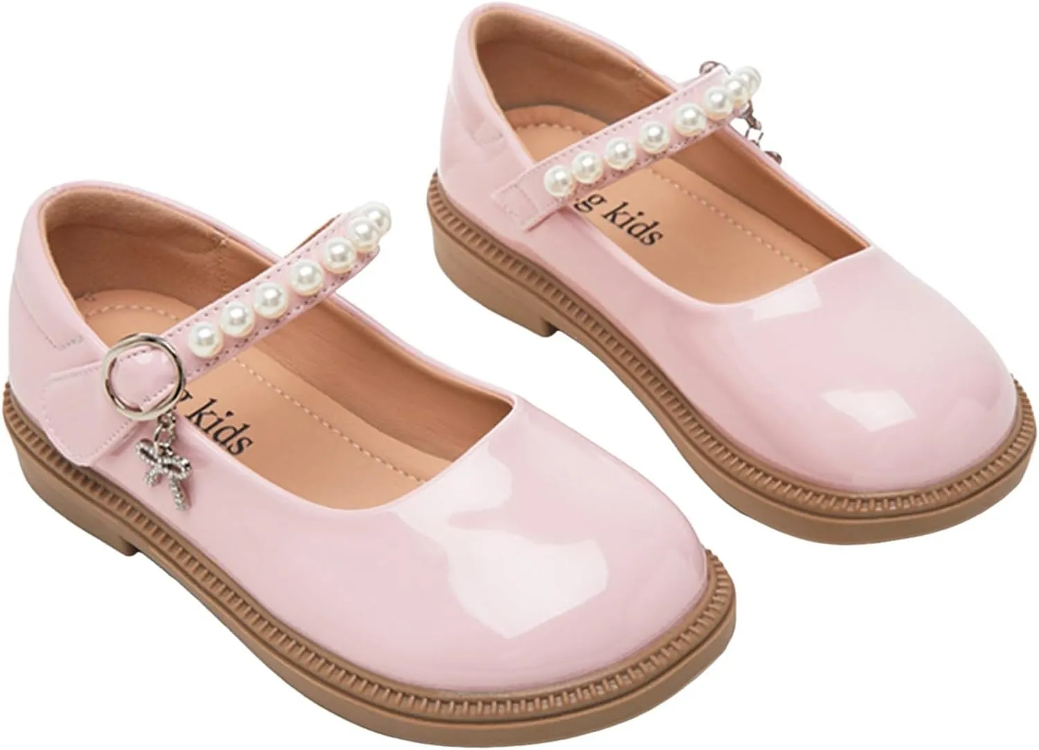 Girls Dress Shoes Mary Jane Double Straps High Heel Wedding Party for Little/Big Kids Shoes for Toddler Sneakers Girl