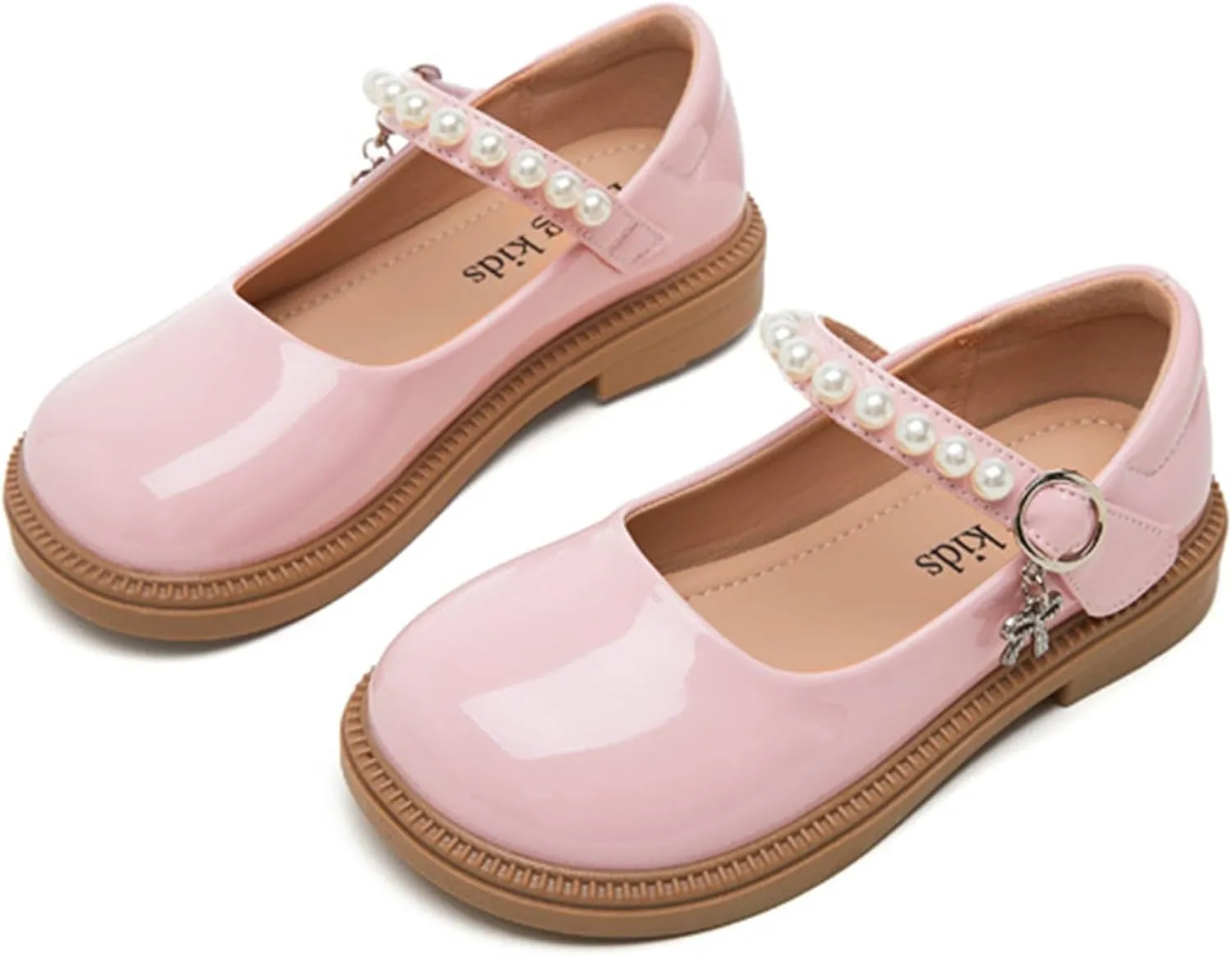 Girls Dress Shoes Mary Jane Double Straps High Heel Wedding Party for Little/Big Kids Shoes for Toddler Sneakers Girl
