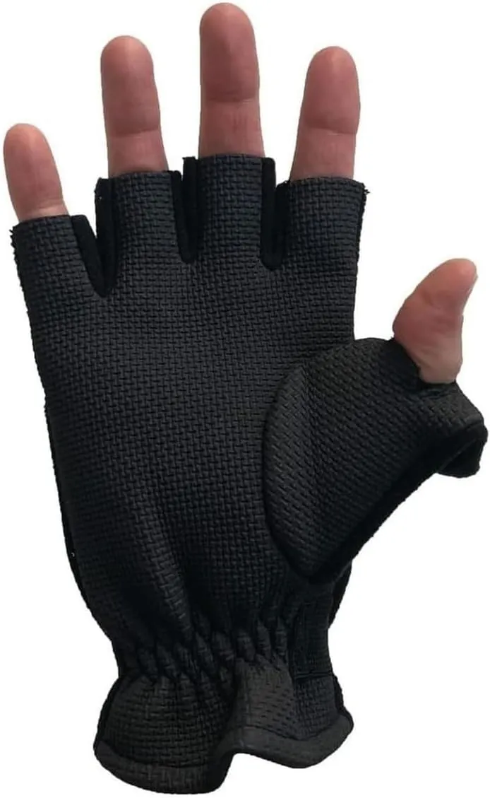Glacier Glove Unisex Alaska River Flip Mitt | Warm Non-Slip Grip Fishing Fingerless Gloves - Flip Mittens with 2mm Neoprene Palm | for Outdoors, Fly Fishing, Paddling, Hiking