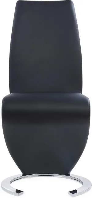 Global Furniture USA Horse Shoe Base Black Dining Chair