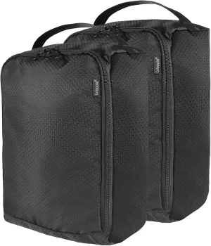 Gloppie Shoe Bags for Travel Shoe Pouch Portable Large Shoes Storage Bag (2 PACK) for Men Women Shoe Organizer Shoe Packing Cubes Gym Sport Must Have for Business Trip Bolsa de Zapatos Black