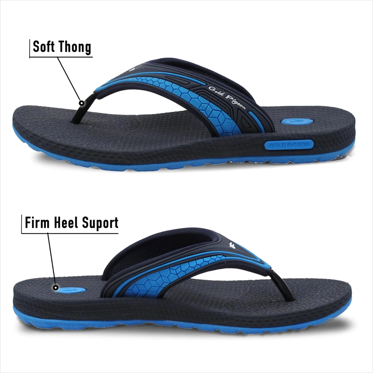 Gold Pigeon Shoes SIMPLUS Unisex Ultra-Cuhion Yoga Mat Flip-Flops with Heel Support