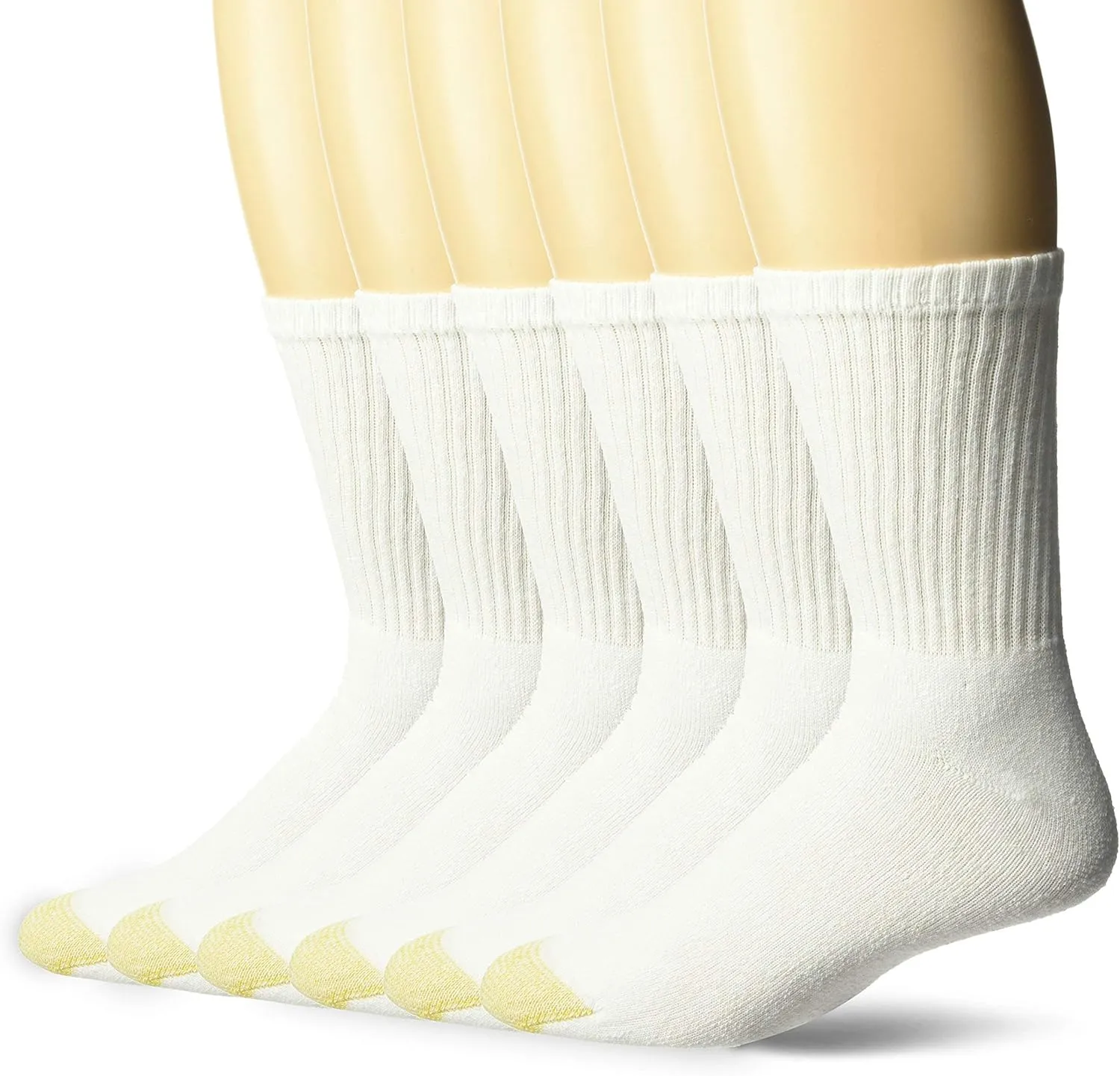 Gold Toe Men's Cushioned Cotton Short Crew Socks, Multipack, 2 Packs 12 Pairs, Shoe Size: 6-12.5