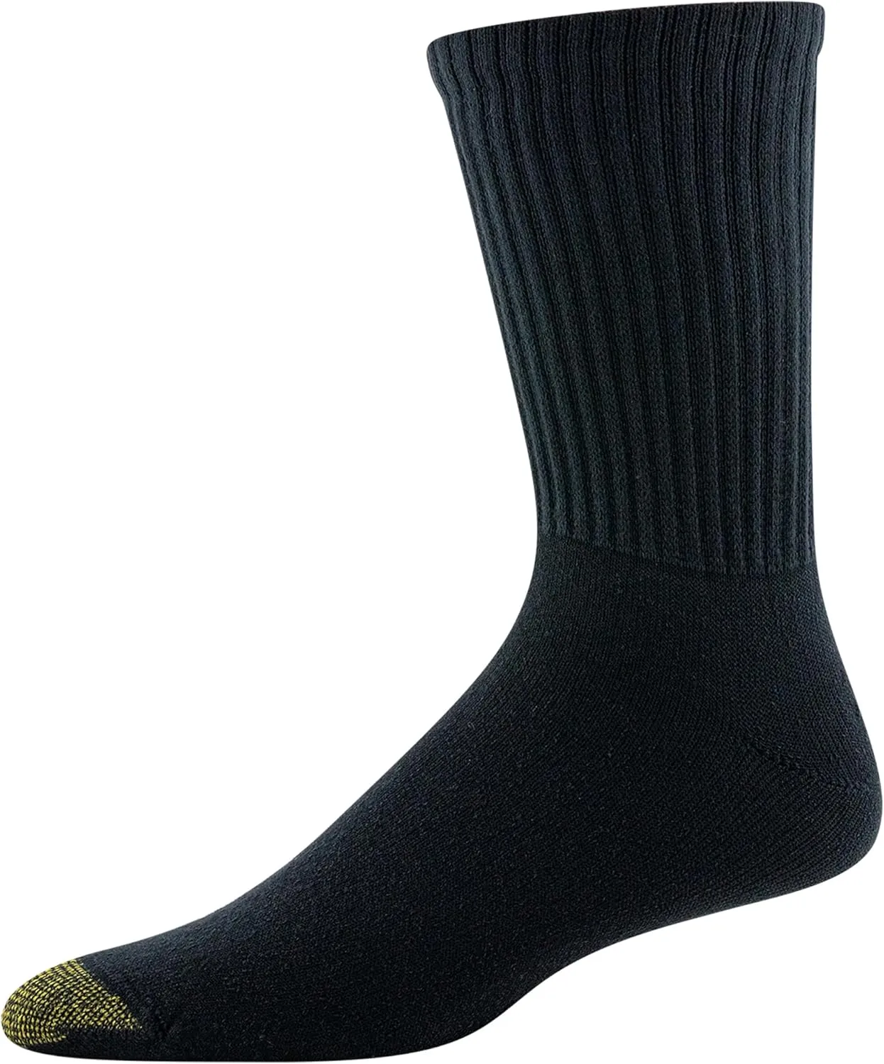 GOLDTOE Men's Cotton Blend Athletic Crew Socks, 6-Pairs
