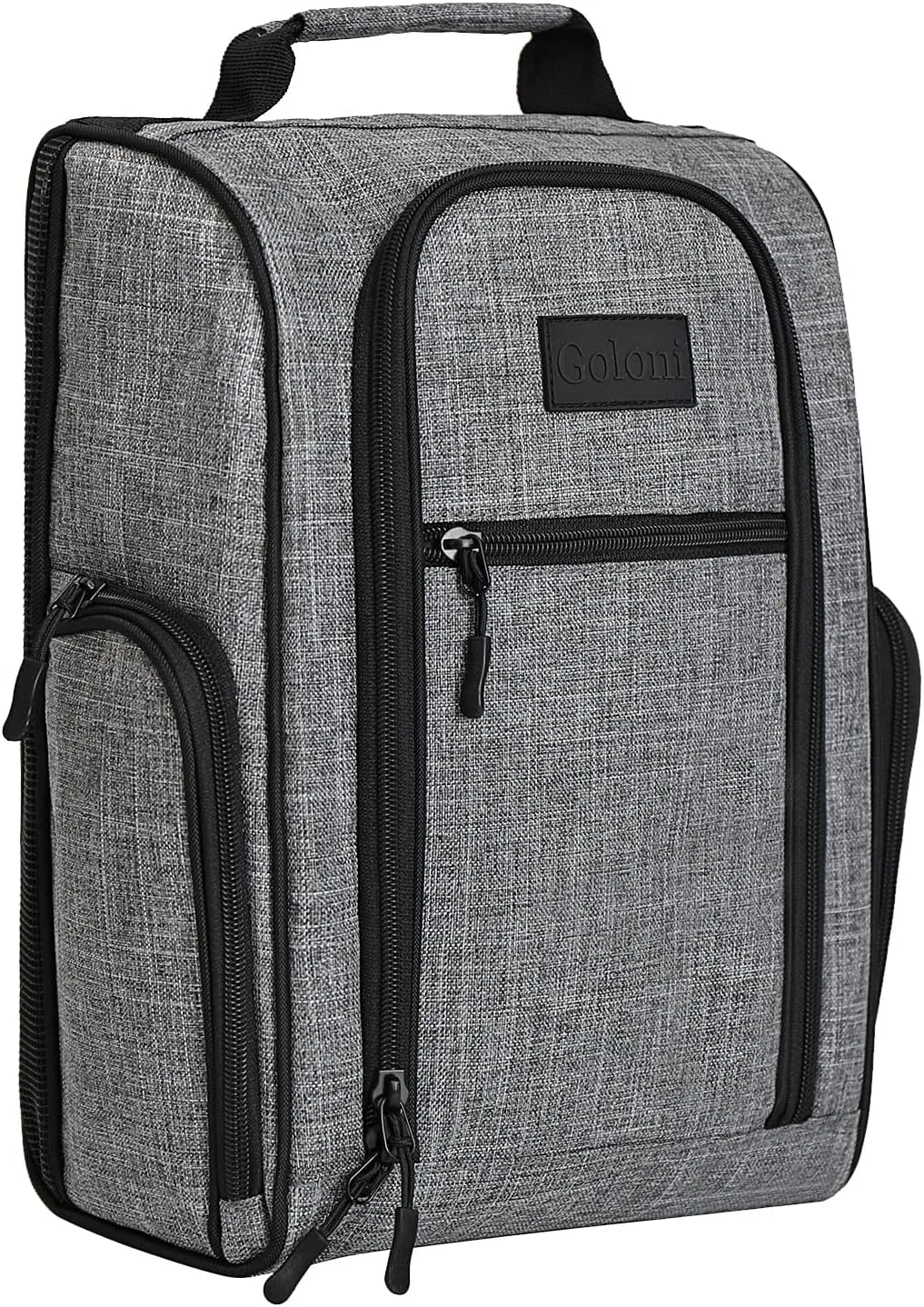 Goloni Golf Shoe Bag for Men & Women, Padded Travel Shoe Bag with Side Accessory Pockets,Sport Shoe Carrier for Golf Shoes,Socks,Tees & Balls,Durable & Lightweight Design (Gray)