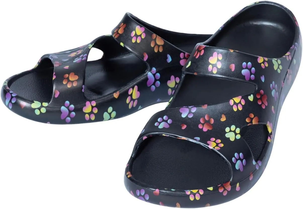 GreaterGood Positively Inspired Slide Sandals Ultra Lightweight Cushioned EVA Soles Easy Slip On Durable Quick Dry Beach Sandal