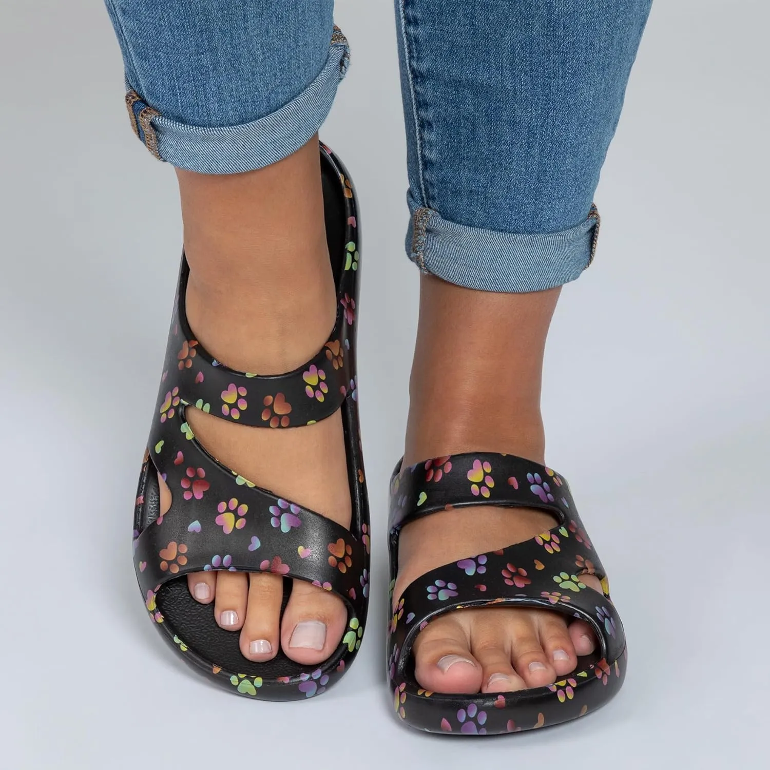GreaterGood Positively Inspired Slide Sandals Ultra Lightweight Cushioned EVA Soles Easy Slip On Durable Quick Dry Beach Sandal
