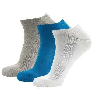 Grey | Light Blue | White Cotton Socks (3 x PAIR)