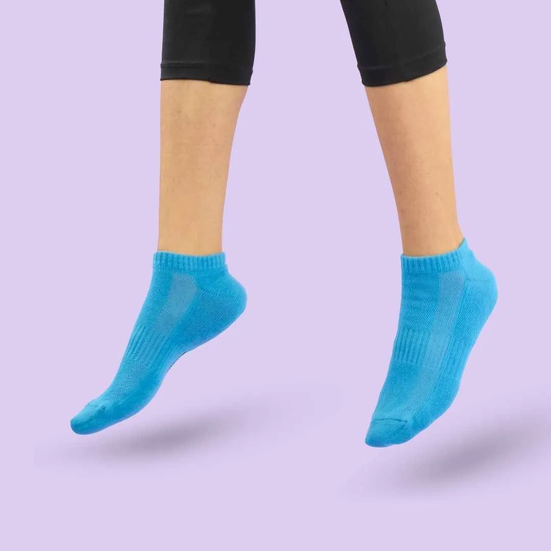 Grey | Light Blue | White Cotton Socks (3 x PAIR)